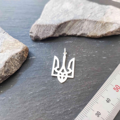 Trysub-Anhänger (Wappen der Ukraine) aus 925er Silber