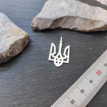 Trysub-Anhänger (Wappen der Ukraine) aus 925er Silber