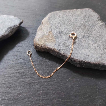 Verlängerungskette - 1,1 mm Flachpanzerkette aus 585er Roségold