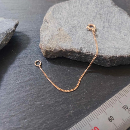 Verlängerungskette - 1,1 mm Flachpanzerkette aus 585er Roségold