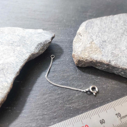 Verlängerungskette - 1,1 mm Flachpanzerkette aus 585er Weißgold