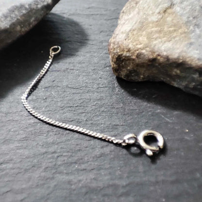 Verlängerungskette - 1,1 mm Flachpanzerkette aus 585er Weißgold