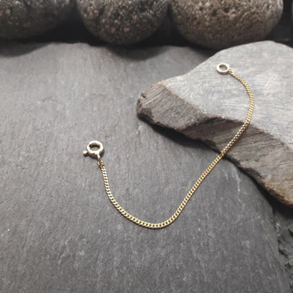 Verlängerungskette - 1,2 mm Flachpanzerkette aus Gelbgold