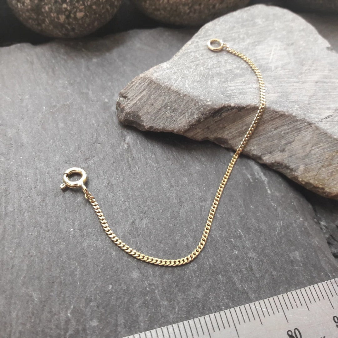 Verlängerungskette - 1,2 mm Flachpanzerkette aus Gelbgold