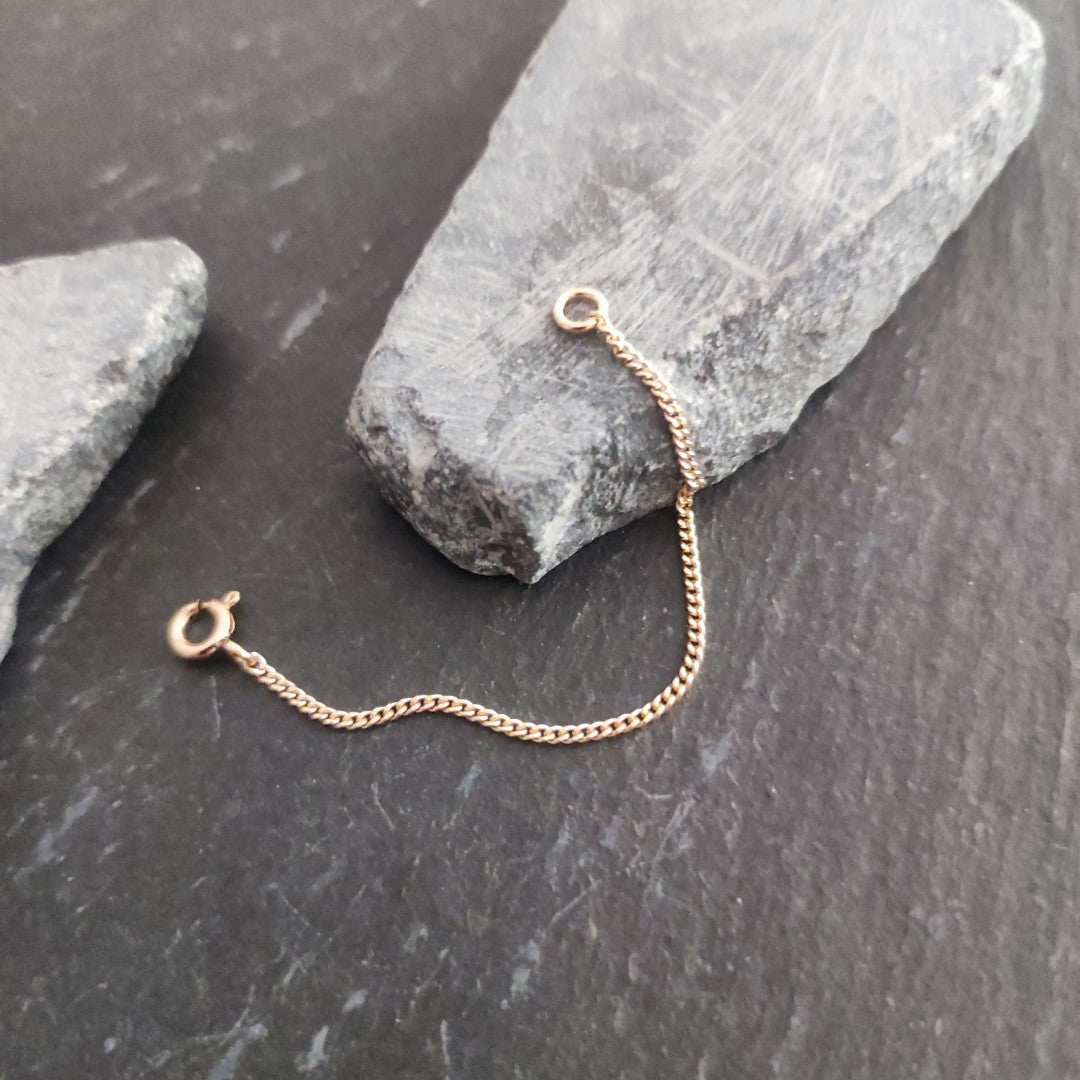 Verlängerungskette - 1,4 mm Flachpanzerkette aus 585er Roségold