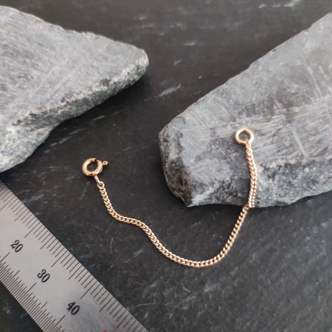 Verlängerungskette - 1,4 mm Flachpanzerkette aus 585er Roségold