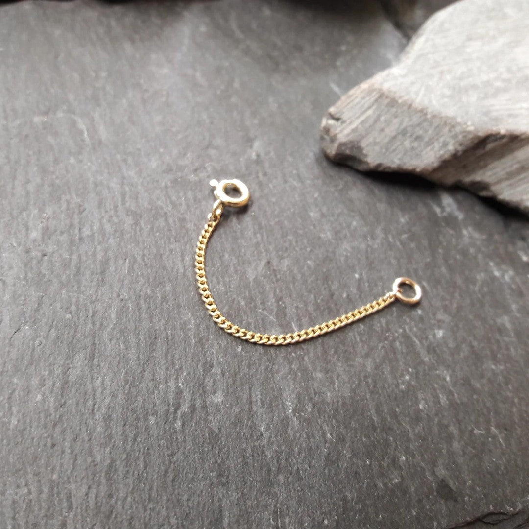 Verlängerungskette - 1,4 mm Flachpanzerkette aus Gelbgold