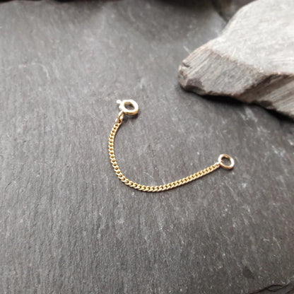 Verlängerungskette - 1,4 mm Flachpanzerkette aus Gelbgold