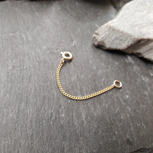 Verlängerungskette - 1,4 mm Flachpanzerkette aus Gelbgold