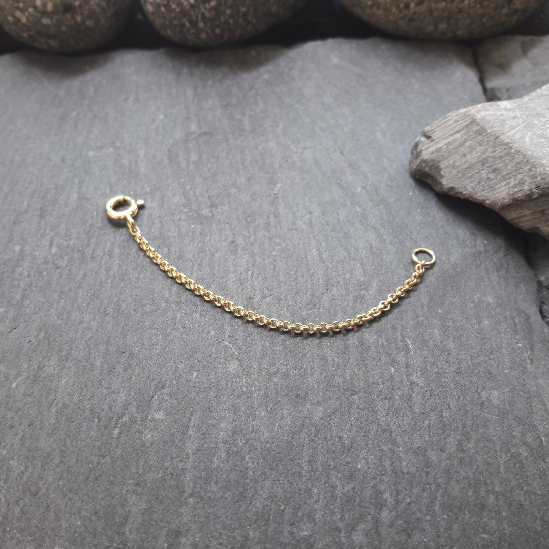 Verlängerungskette - 1,5 mm Erbskette aus Gelbgold