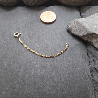 Verlängerungskette - 1,5 mm Erbskette aus 585er Gelbgold