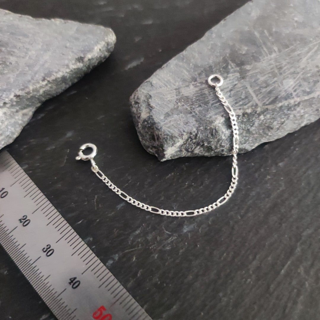 Verlängerungskette - 1,5 mm Figarokette aus 925er Silber