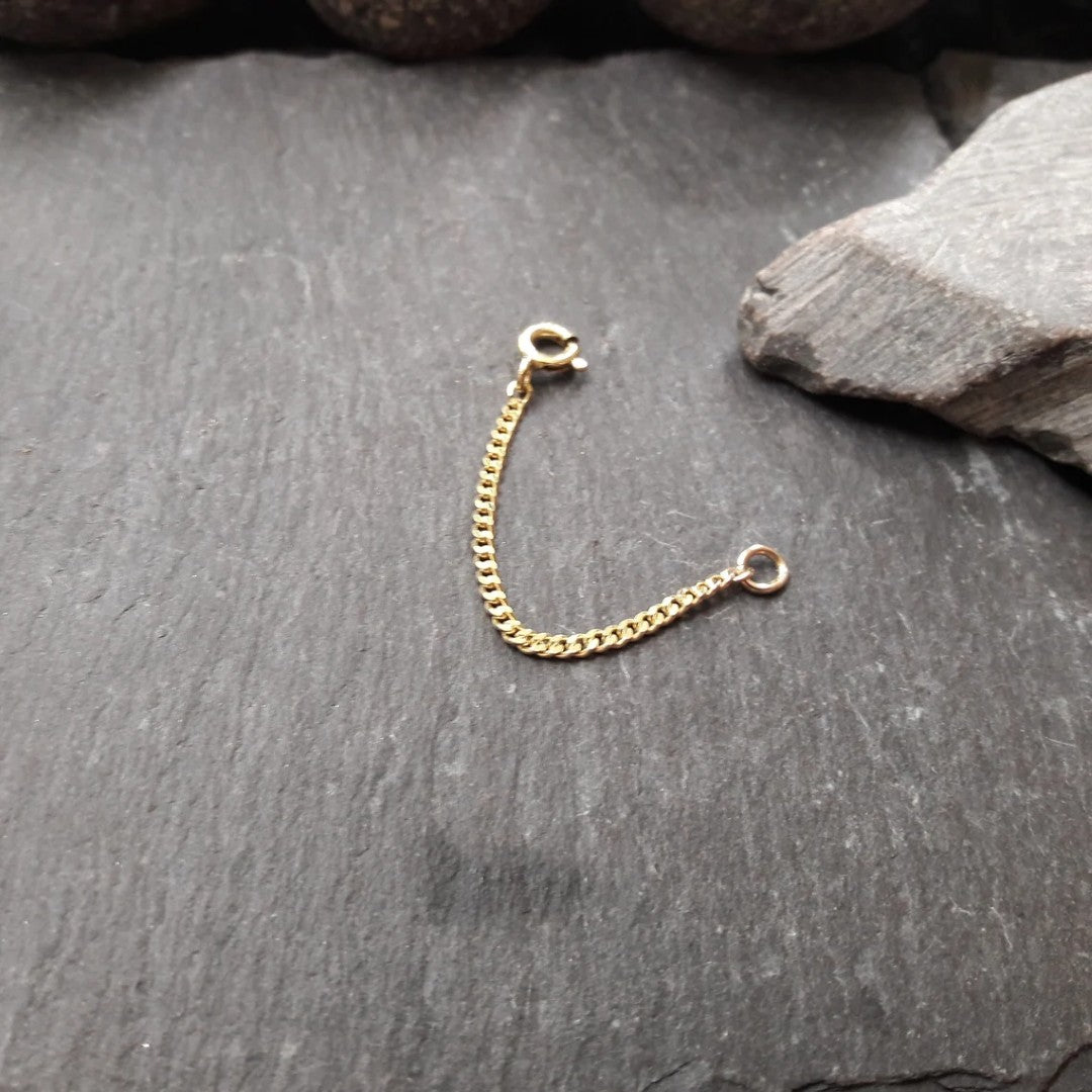 Verlängerungskette - 1,7 mm Flachpanzerkette aus Gelbgold