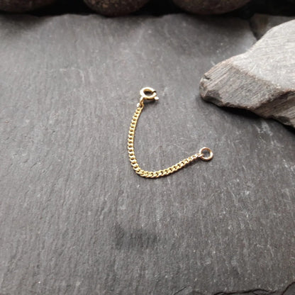 Verlängerungskette - 1,7 mm Flachpanzerkette aus Gelbgold