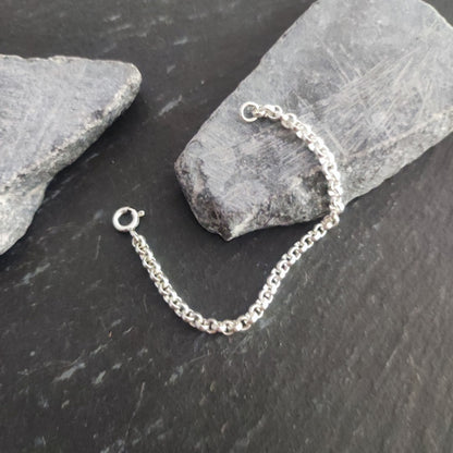 Verlängerungskette - 3,0 mm Erbskette aus 925er Silber