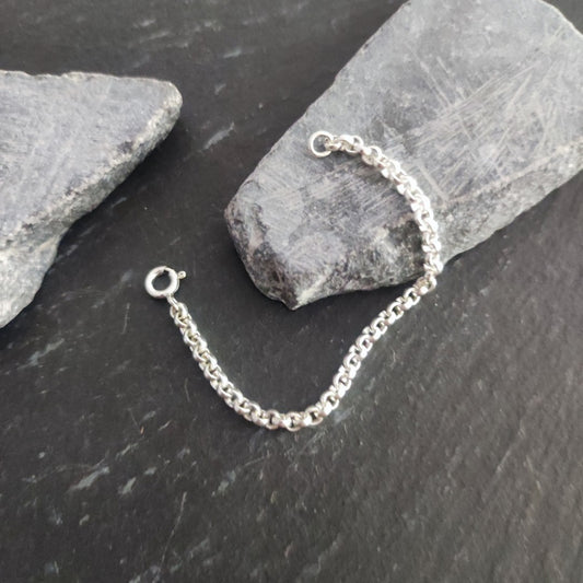 Verlängerungskette - 3,0 mm Erbskette aus 925er Silber