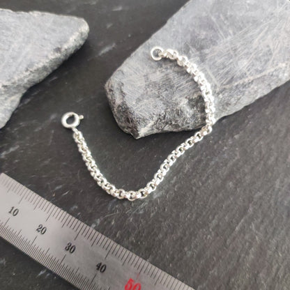 Verlängerungskette - 3,0 mm Erbskette aus 925er Silber